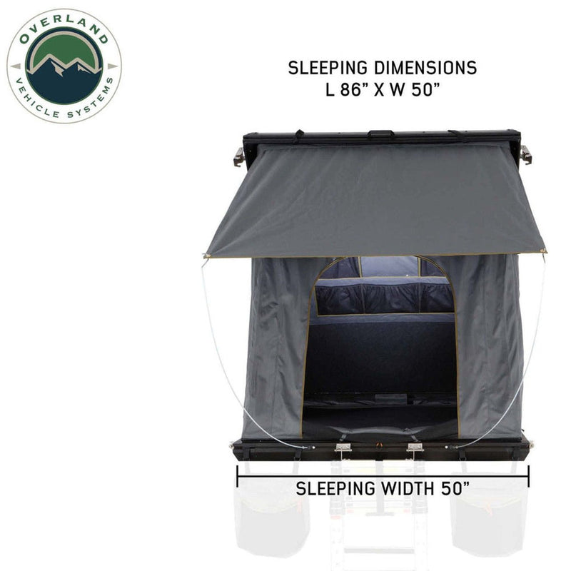 Load image into Gallery viewer, HD Mamba Clam Shell Aluminum Hard Shell Roof Top Tent, Grey Body &amp; Green Trim
