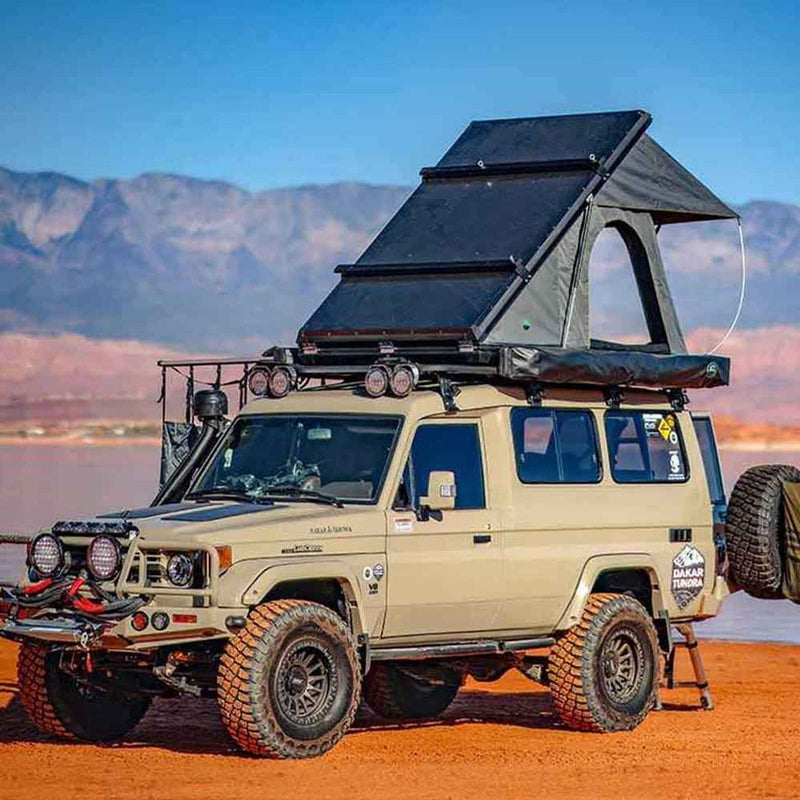 Load image into Gallery viewer, HD Mamba Clam Shell Aluminum Hard Shell Roof Top Tent, Grey Body &amp; Green Trim

