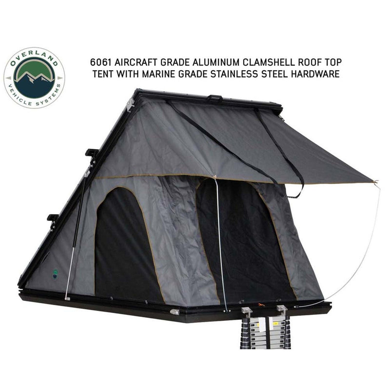 Load image into Gallery viewer, HD Mamba Clam Shell Aluminum Hard Shell Roof Top Tent, Grey Body &amp; Green Trim
