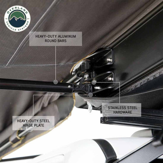 HD Nomadic 180 LTE Awning - Dark Grey with Black Travel Cover Universal