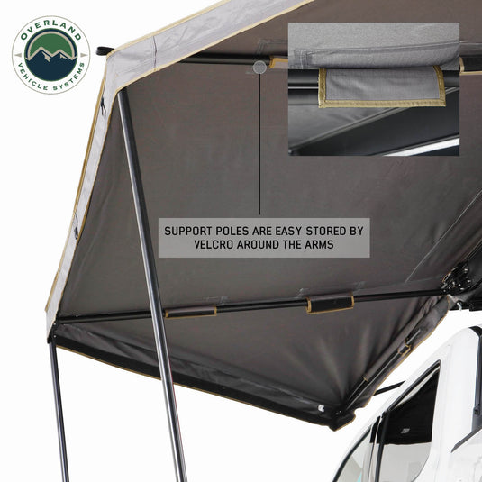 HD Nomadic 180 LTE Awning - Dark Grey with Black Travel Cover Universal