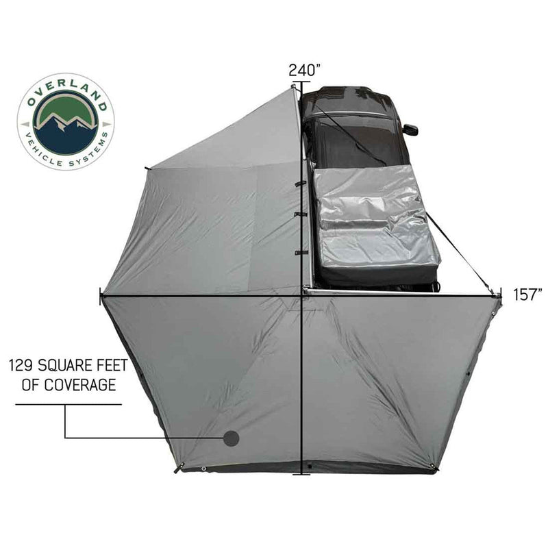 Load image into Gallery viewer, HD Nomadic 270 Degree Awning - Driver Side - Dark Gray Awning with Black Cover
