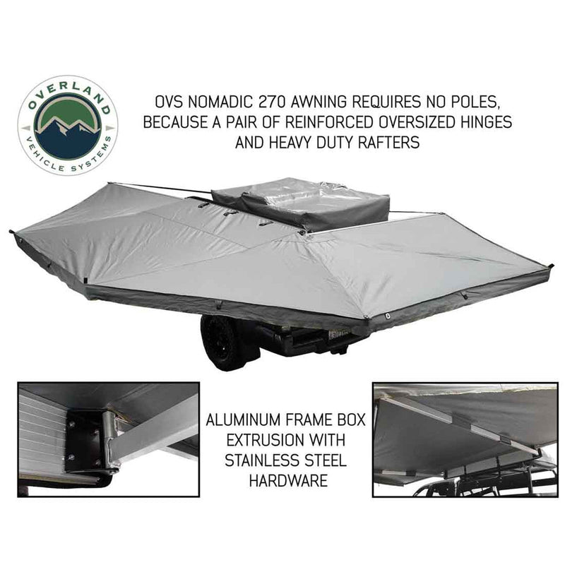 Load image into Gallery viewer, HD Nomadic 270 Degree Awning - Driver Side - Dark Gray Awning with Black Cover
