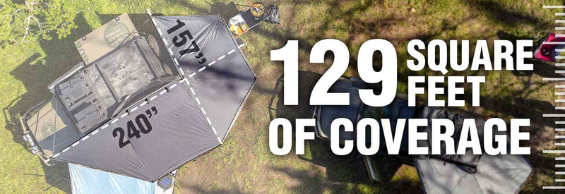 Load image into Gallery viewer, HD Nomadic 270 Degree Awning - Driver Side - Dark Gray Awning with Black Cover
