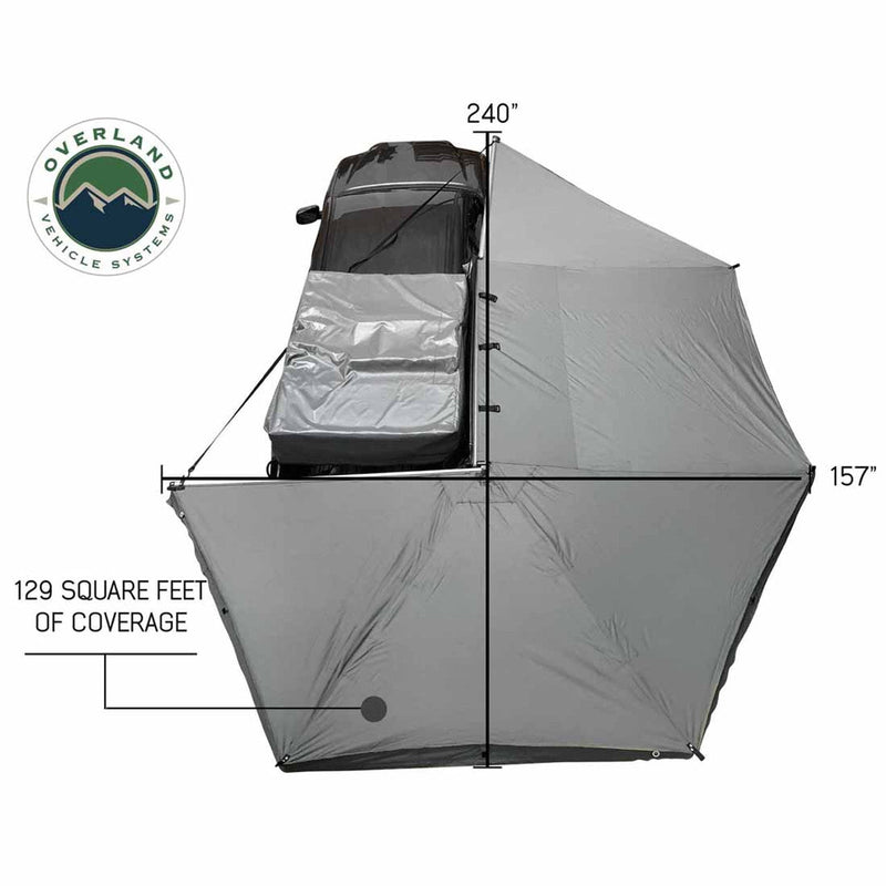 Load image into Gallery viewer, HD Nomadic 270 Degree Awning - Passenger Side - Dark Gray Awning With Black Cover
