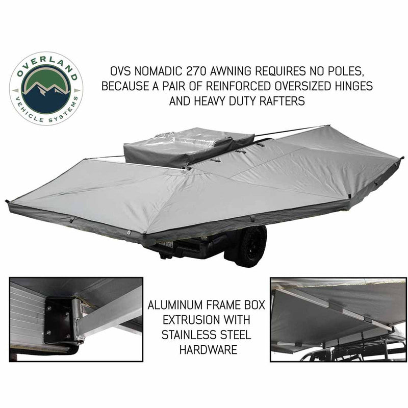 Load image into Gallery viewer, HD Nomadic 270 Degree Awning - Passenger Side - Dark Gray Awning With Black Cover
