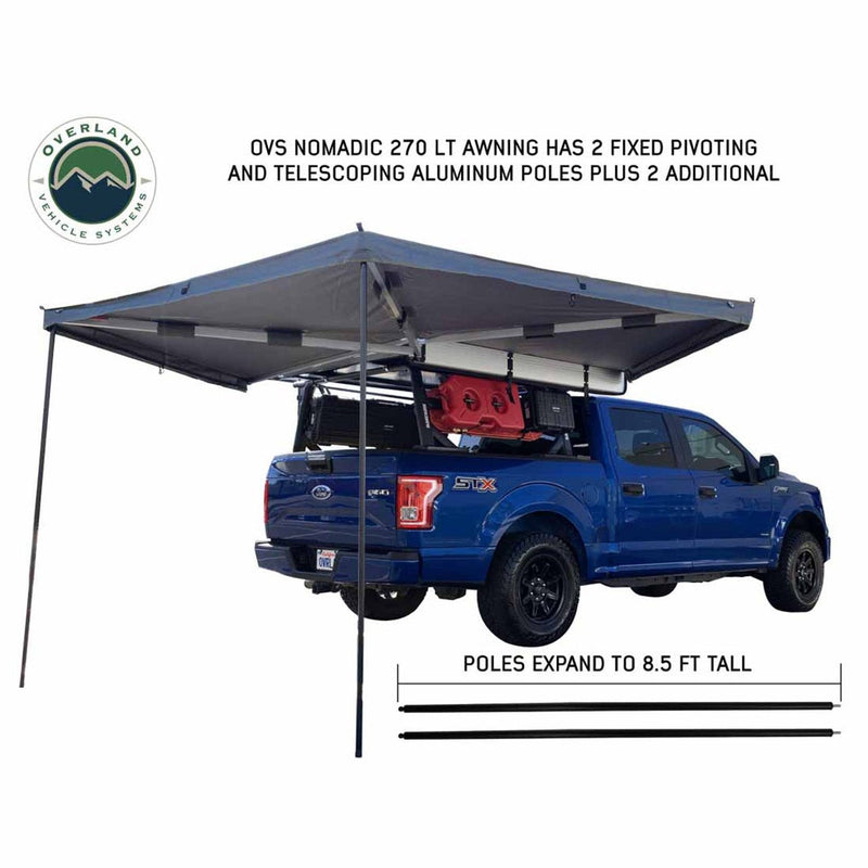 Load image into Gallery viewer, HD Nomadic 270 LT Awning - Passenger Side - Dark Gray With Black Travel Cover Universal

