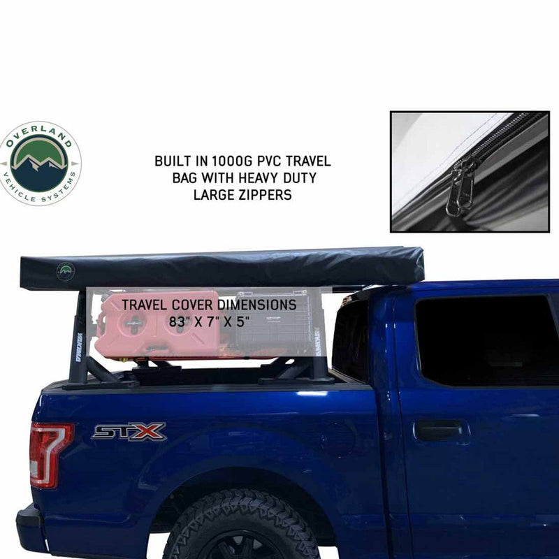 Load image into Gallery viewer, HD Nomadic 270 LT Awning - Passenger Side - Dark Gray With Black Travel Cover Universal
