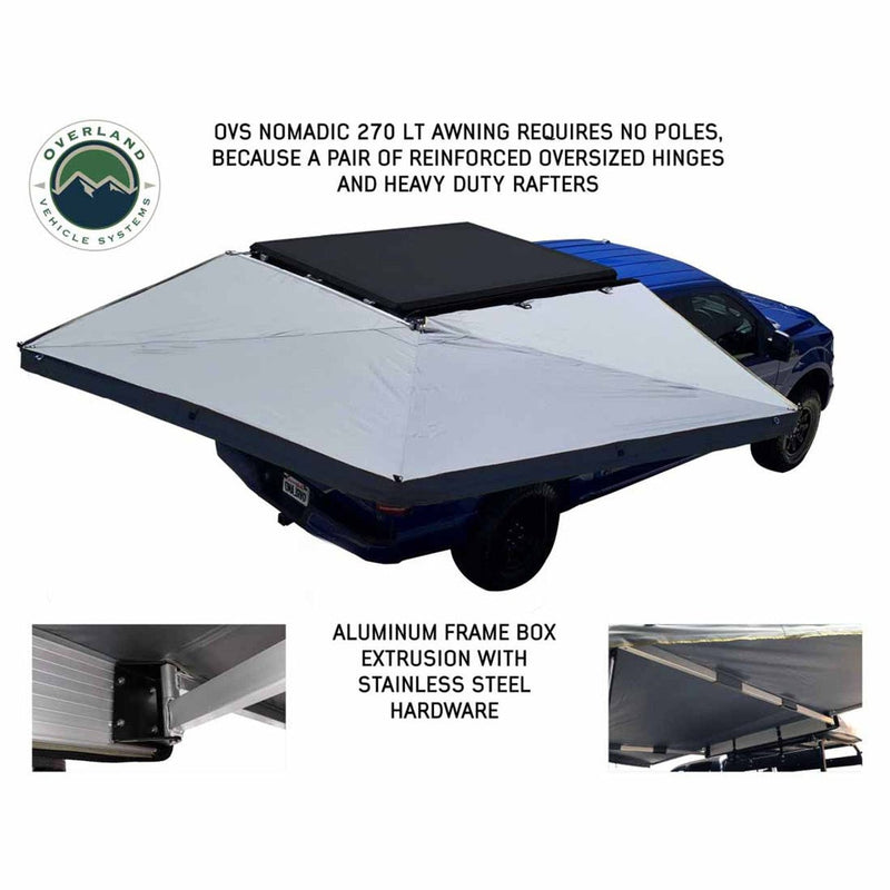 Load image into Gallery viewer, HD Nomadic 270 LT Awning - Passenger Side - Dark Gray With Black Travel Cover Universal
