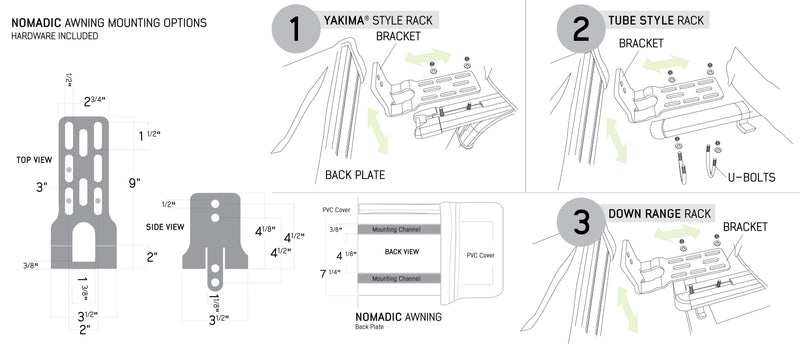 Load image into Gallery viewer, HD Nomadic 270 LT Awning &amp; Wall 1, 2, &amp; Mounting Brackets - Driver Side
