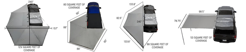Load image into Gallery viewer, HD Nomadic 270 LT Awning &amp; Wall 1, 2, &amp; Mounting Brackets - Driver Side
