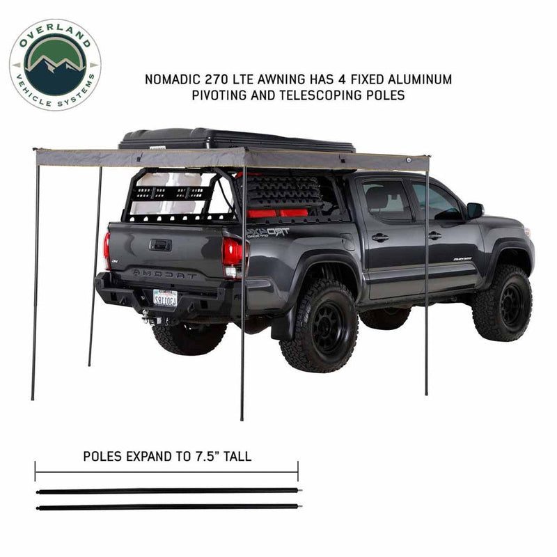 Load image into Gallery viewer, HD Nomadic 270 LTE Awning - Passenger Side - Dark Gray with Black Travel Cover Universal
