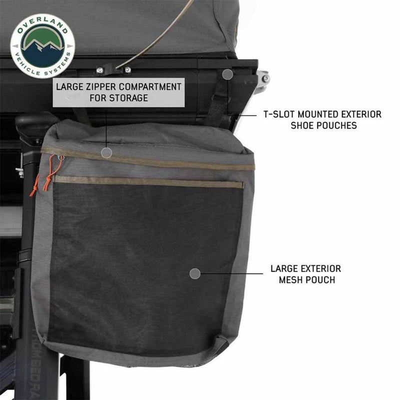 Load image into Gallery viewer, HD Sidewinder Side Load Aluminum Hard Shell Roof Top Tent, Grey Body &amp; Green Trim
