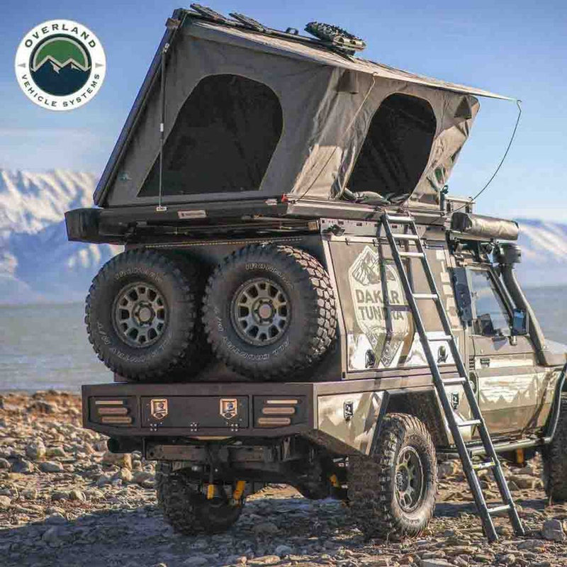 Load image into Gallery viewer, HD Sidewinder Side Load Aluminum Hard Shell Roof Top Tent, Grey Body &amp; Green Trim
