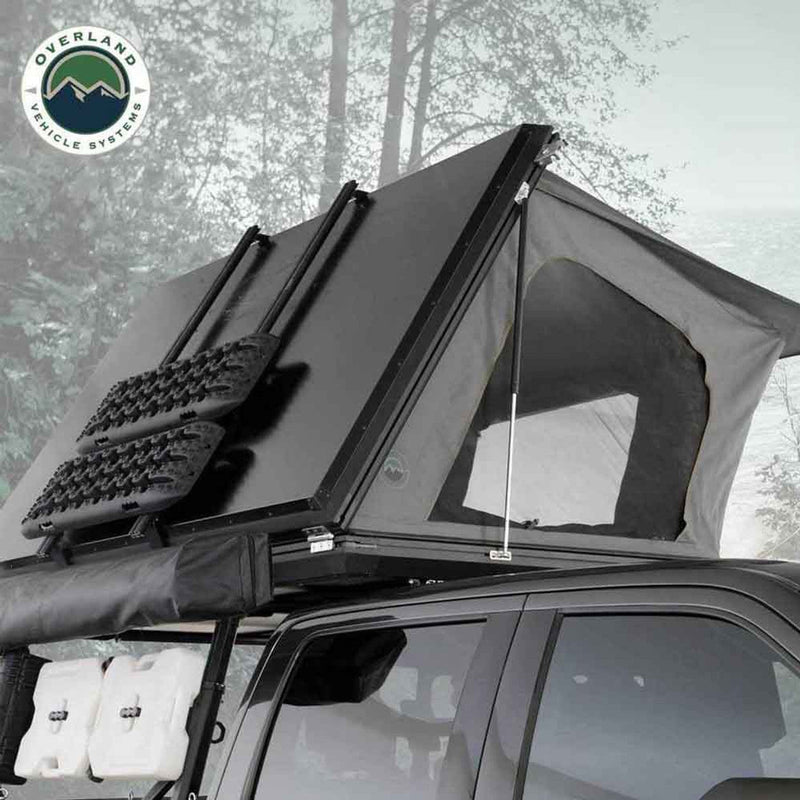 Load image into Gallery viewer, HD Sidewinder Side Load Aluminum Hard Shell Roof Top Tent, Grey Body &amp; Green Trim
