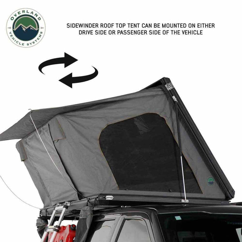 Load image into Gallery viewer, HD Sidewinder Side Load Aluminum Hard Shell Roof Top Tent, Grey Body &amp; Green Trim

