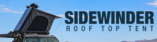 HD Sidewinder Side Load Aluminum Hard Shell Roof Top Tent, Grey Body & Green Trim