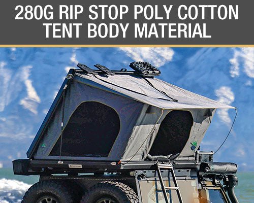 Load image into Gallery viewer, HD Sidewinder Side Load Aluminum Hard Shell Roof Top Tent, Grey Body &amp; Green Trim
