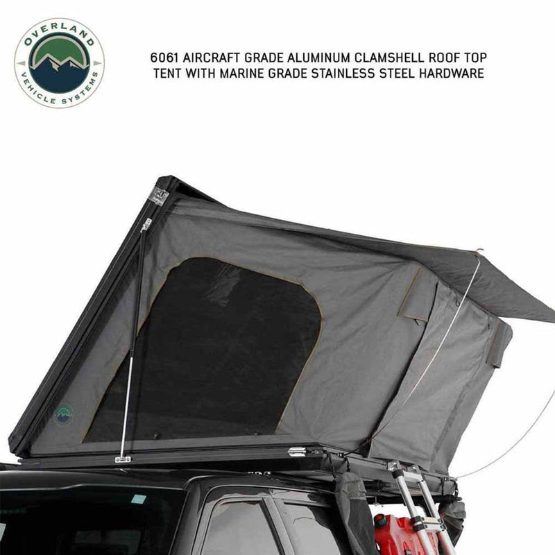 Load image into Gallery viewer, HD Sidewinder Side Load Aluminum Hard Shell Roof Top Tent, Grey Body &amp; Green Trim
