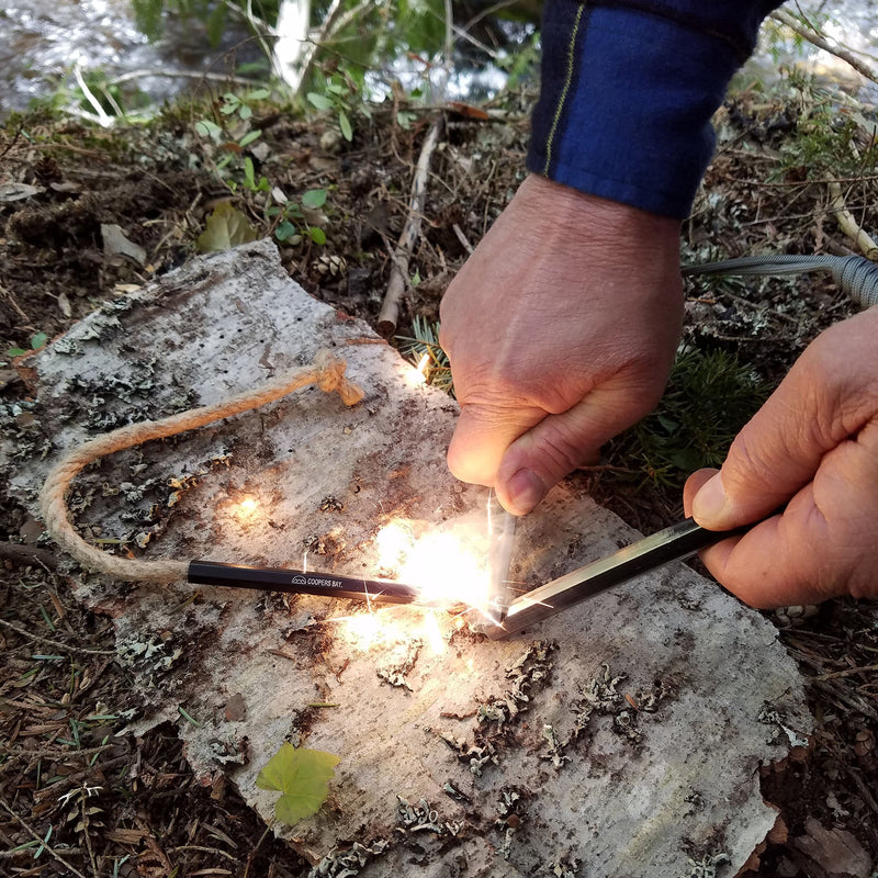 Load image into Gallery viewer, HexaLite™ Ferro Rod &amp; Tinder FireWick Torch Combo Pack

