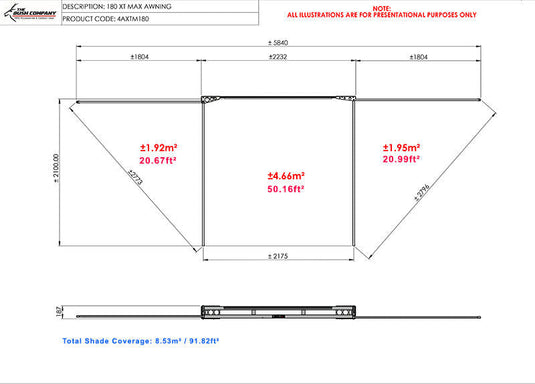 The Bush Company 180 XT MAX Awning