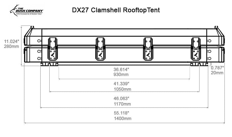 Load image into Gallery viewer, The Bush Company DX27 Clamshell Rooftop Tent
