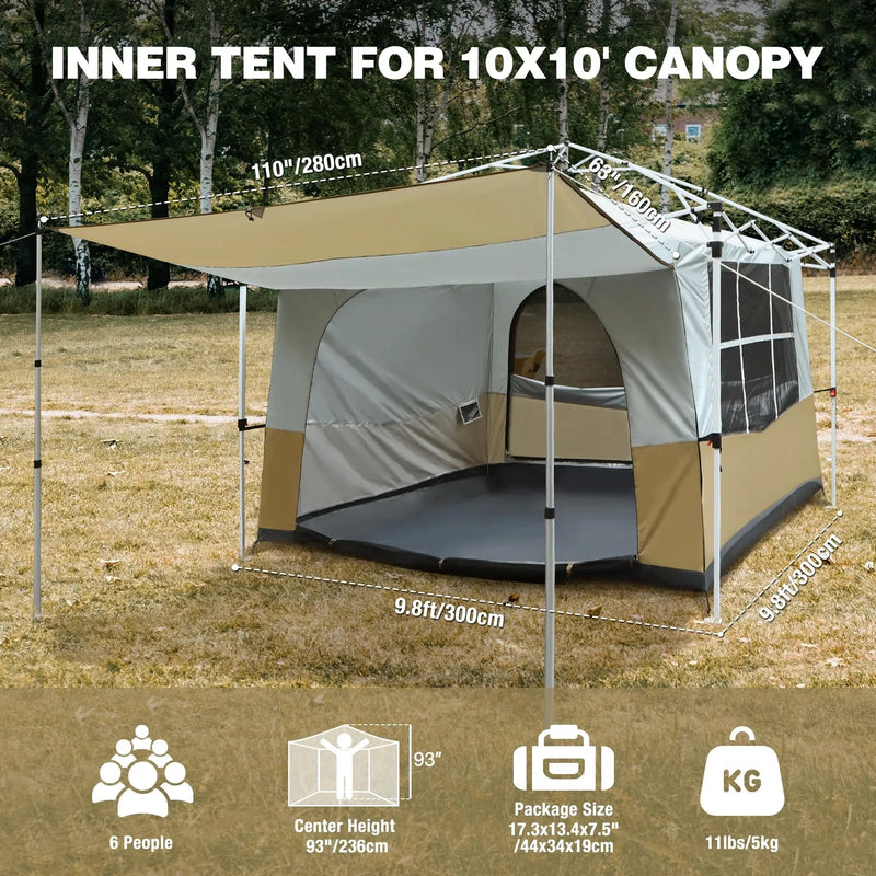 Load image into Gallery viewer, Camping Cube Inner Tent for 10&#39;x10&#39; Pop Up Canopy (Canopy &amp; Frame NOT Included)
