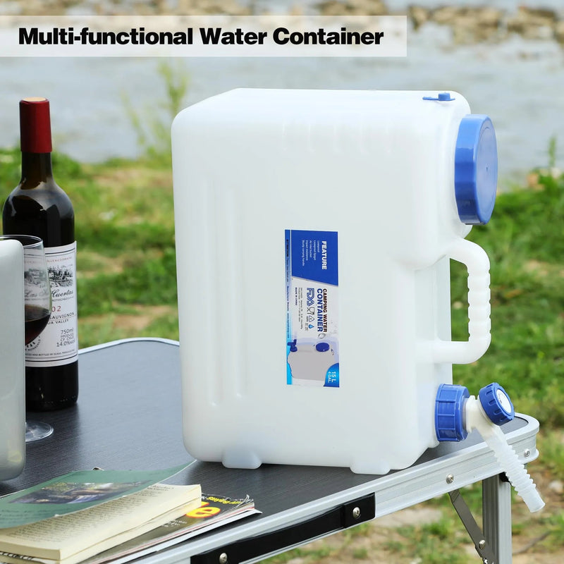 Load image into Gallery viewer, Portable Camping Water Container with Spigot and Wheels
