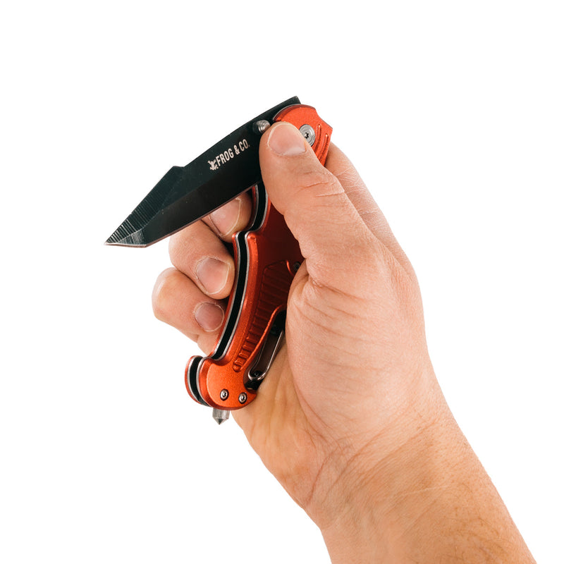 Load image into Gallery viewer, Red Survival Pocket Knife
