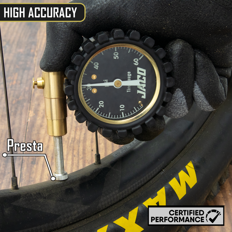 Load image into Gallery viewer, MBX-60 Presta Tire Pressure Gauge for Bikes (Max 60 PSI) | MTB &amp; XC Series
