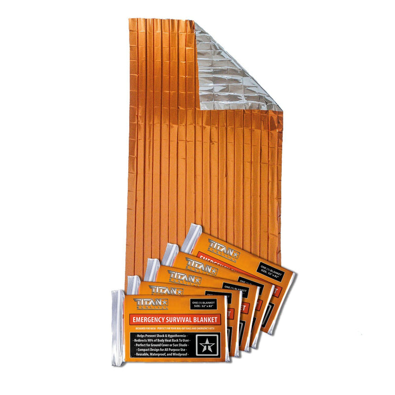 Load image into Gallery viewer, Emergency Survival Blankets, 5-Pack
