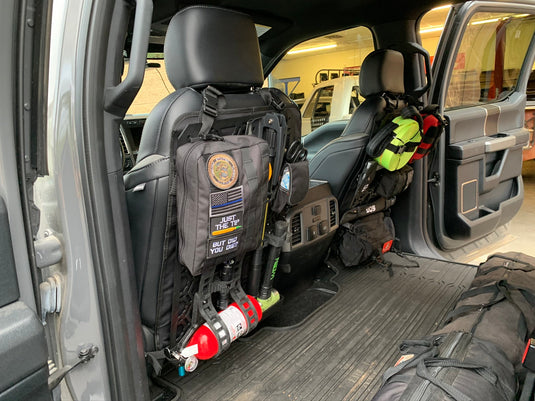 Off-Road Seat Back Panel Kit with Shovel - Hammer - Fire Extinguisher