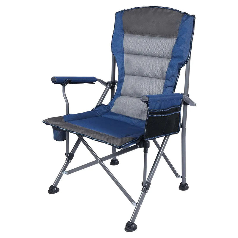 Load image into Gallery viewer, Heavy Duty Folding Camping Chair with High Back &amp; Cup Holder

