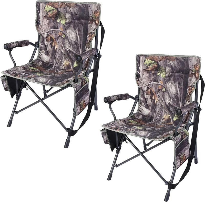 Load image into Gallery viewer, Heavy Duty Folding Camping Chair with High Back &amp; Cup Holder
