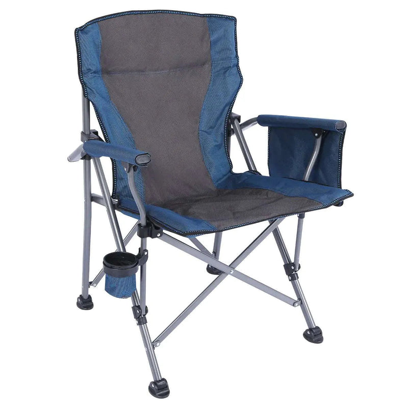 Load image into Gallery viewer, Heavy Duty Folding Camping Chair with High Back &amp; Cup Holder
