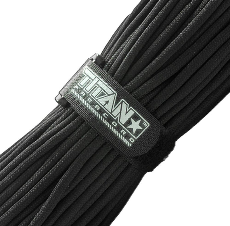 Load image into Gallery viewer, Paracord Fasteners, Hook &amp; Loop, 5-Pack | BLACK
