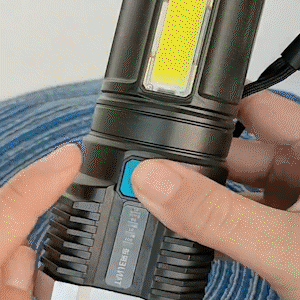 Load image into Gallery viewer, Ultra Bright Waterproof Outdoor LED Flashlight with Side Lamp
