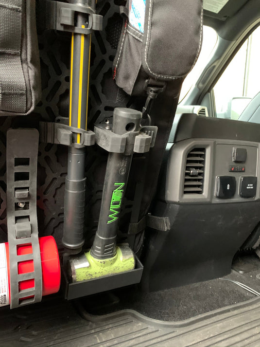 Off-Road Seat Back Panel Kit with Shovel - Hammer - Fire Extinguisher