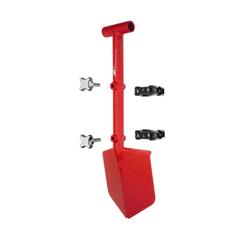 Load image into Gallery viewer, Shovel / Mount Combo - Red Mini Shovel / Black UMD with Knobs
