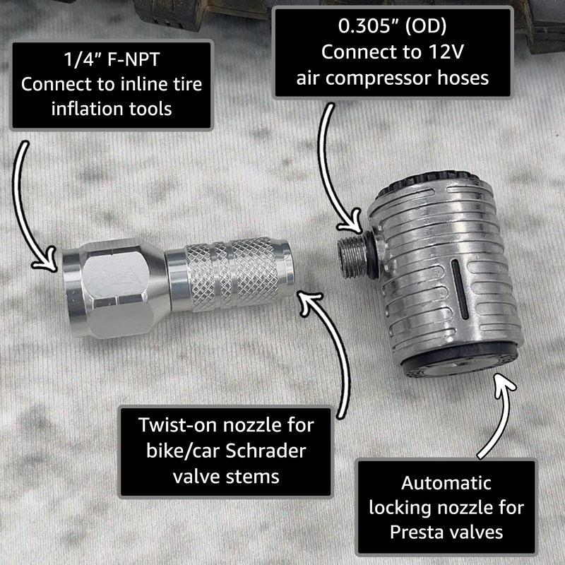 Load image into Gallery viewer, Lightning™ XP Locking Presta Air Chuck for Bike Tires - 1/4&quot; F-NPT (Presta Valves)
