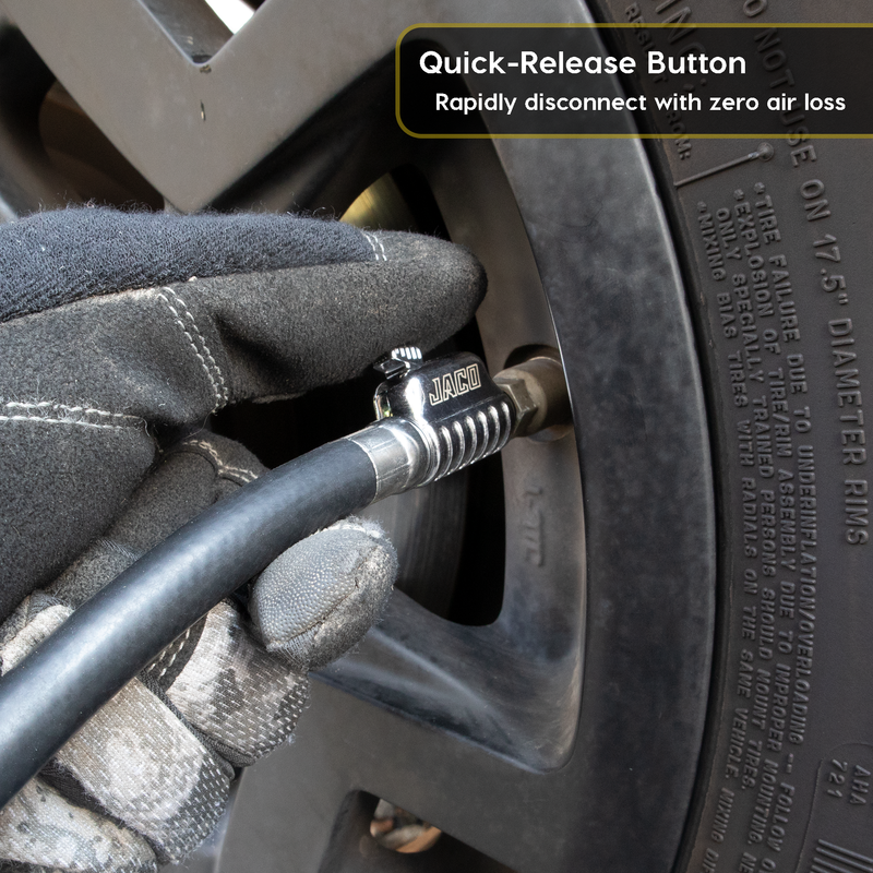 Load image into Gallery viewer, Lightning S2X Tire Inflator Hose Extension Self-Locking Nozzle | Patented Air Hose Adapter for Tire Pumps (Open Flow)
