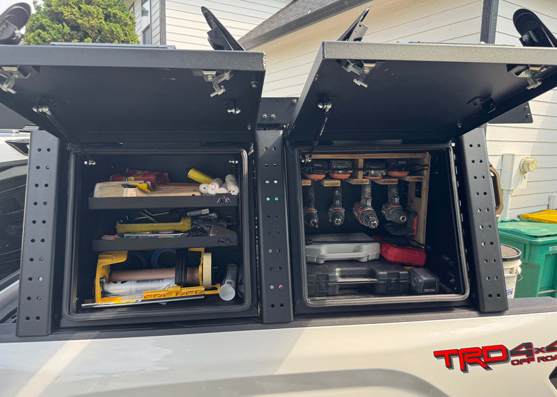 Load image into Gallery viewer, Aluminum Bed Rack Storage Box - Toyota Tundra
