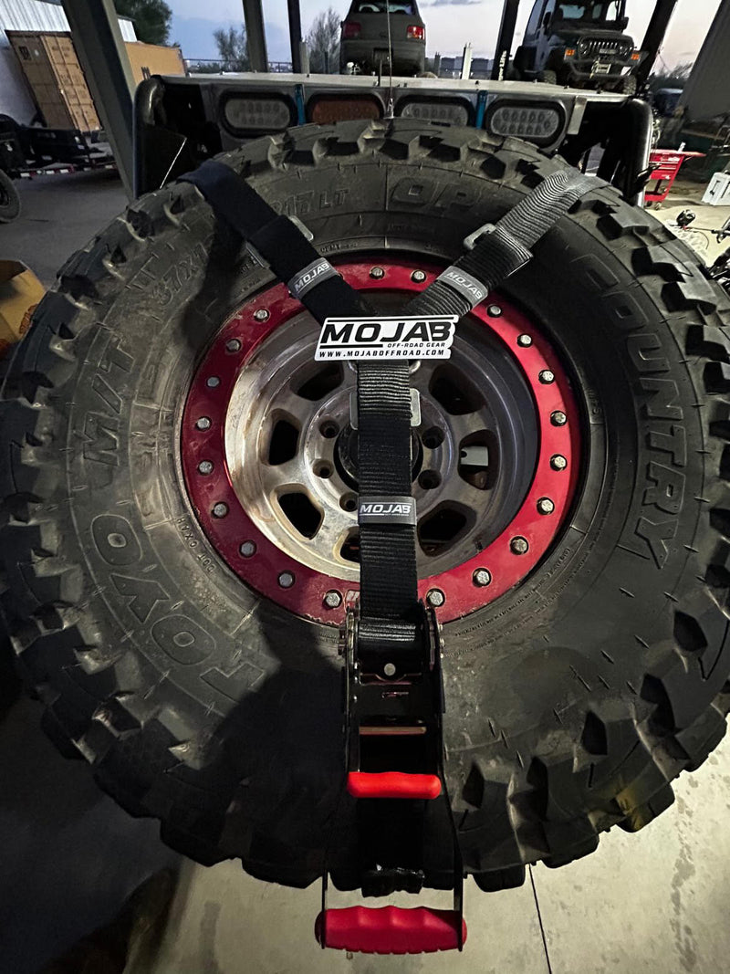 Load image into Gallery viewer, 2&quot; x 10&#39; Ratchet Tie-Down (Closed hook) and 2&#39;&#39; x 39&#39;&#39; Axle Tie-Down Set (Pack of 4) (Lifetime Warranty)
