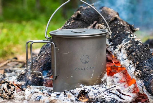 Valtcan 900ml Titanium Pot Boil, Cook & Drink From One Pot · 134g · Nests Your Nalgene