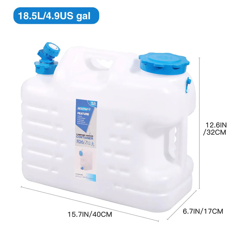 Load image into Gallery viewer, Portable Camping Water Container with Spigot and Wheels
