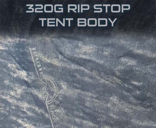 Stay Ready Outdoors XD Lohtse Clam Shell Aluminum Hard Shell Roof Top Tent, Blue Body & Black Rainfly