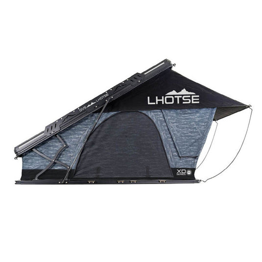 Stay Ready Outdoors XD Lohtse Clam Shell Aluminum Hard Shell Roof Top Tent, Blue Body & Black Rainfly