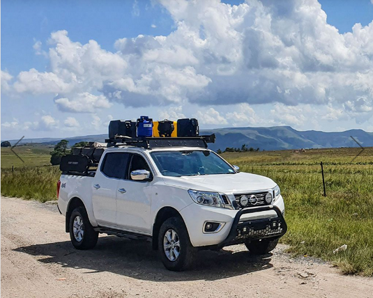 Nissan Navara Frontier D23 Slimline II Roof Rack Kit by Front