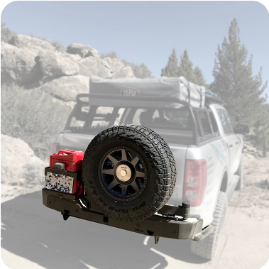 AFN Rear Bumper w/Wheel Carrier and Jerry Can bracket - Ranger 2019 UP