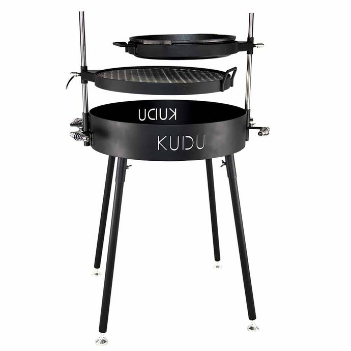 The KUDU® Portable Open Fire Grill Inferno Package